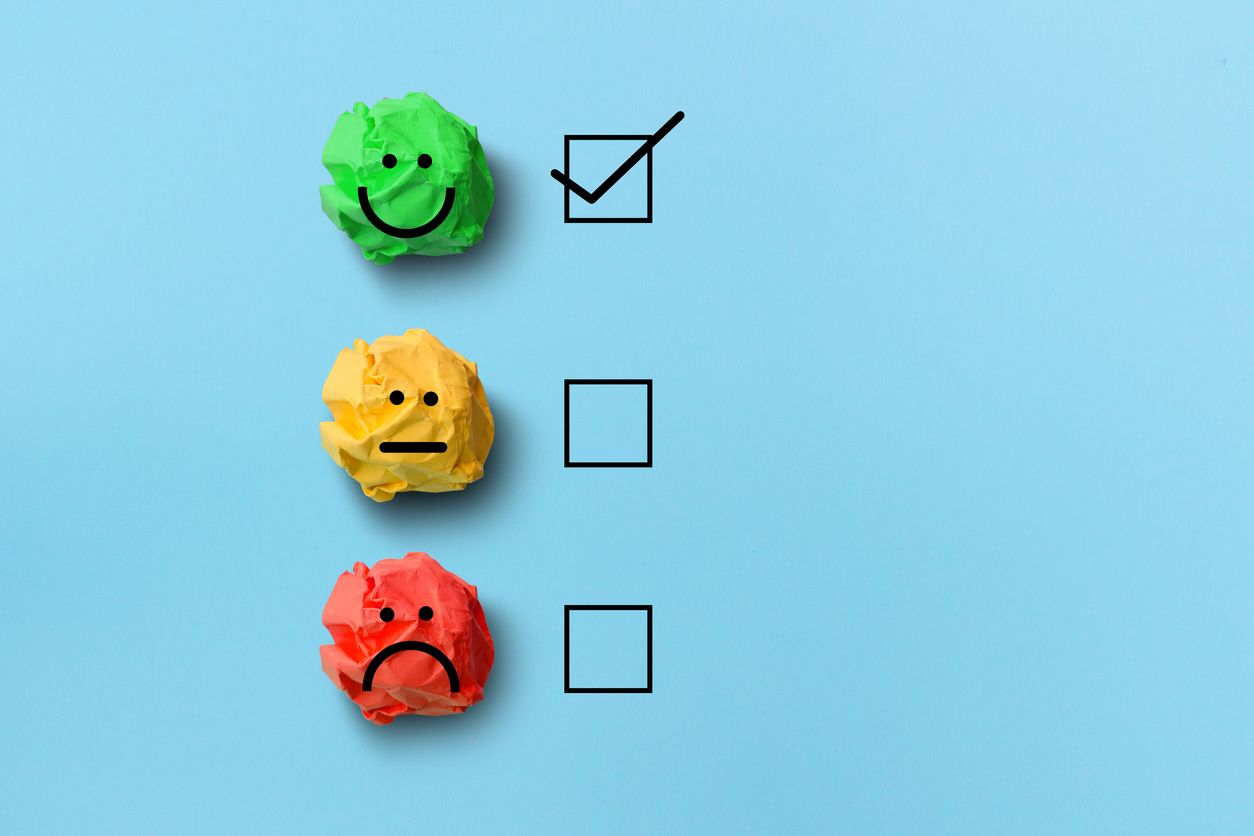 select happy on satisfaction evaluation